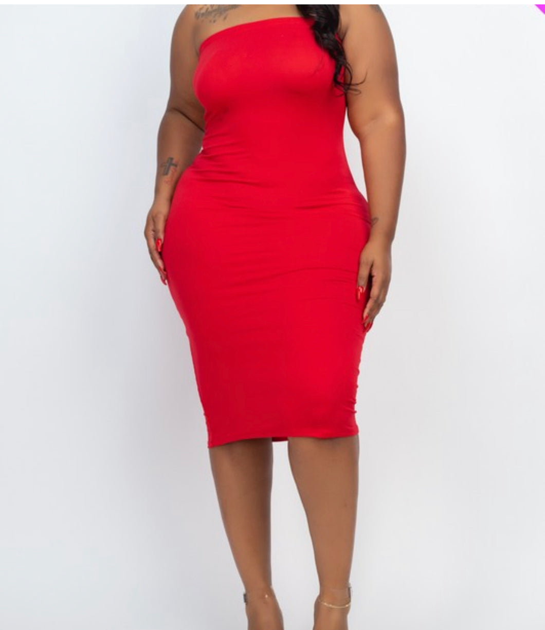 Left On Red Dress (Plus Size)