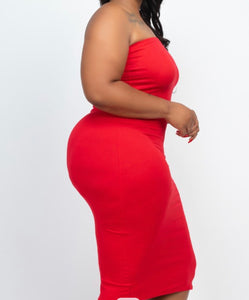 Left On Red Dress (Plus Size)